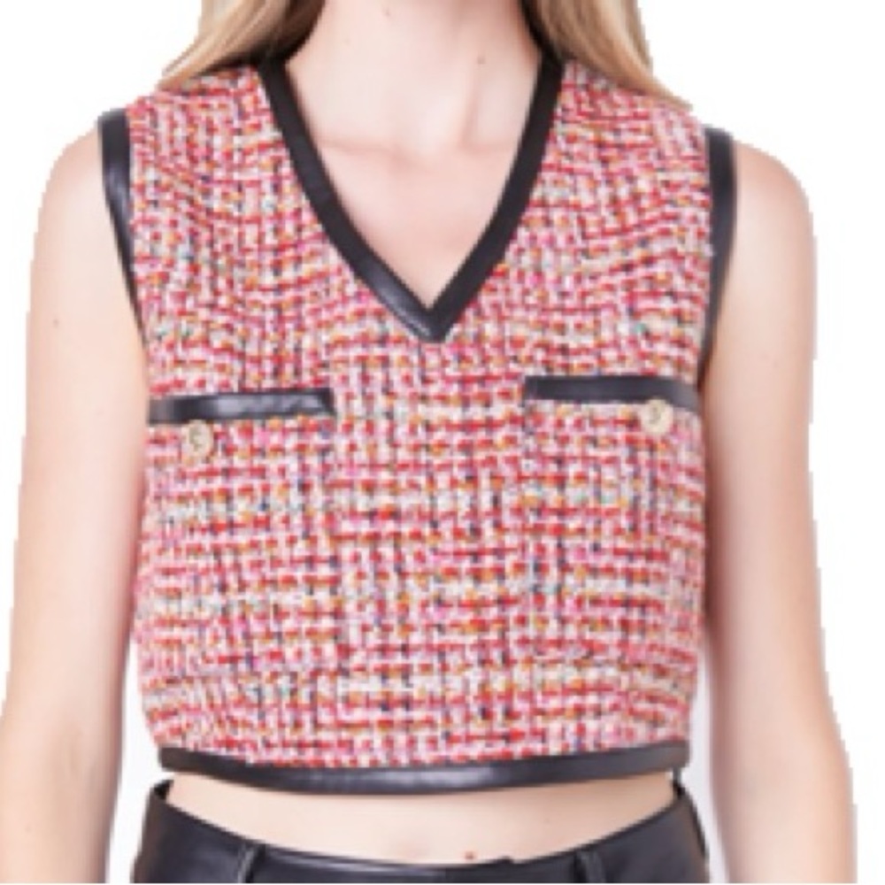 English Factory Cropped Vest